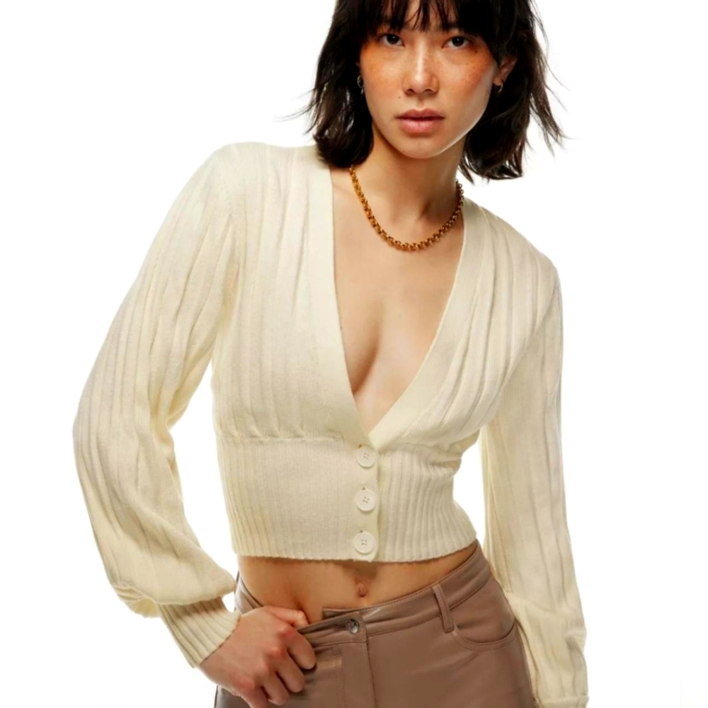 COPY - Aritzia Wilfred Plunge Cardigan